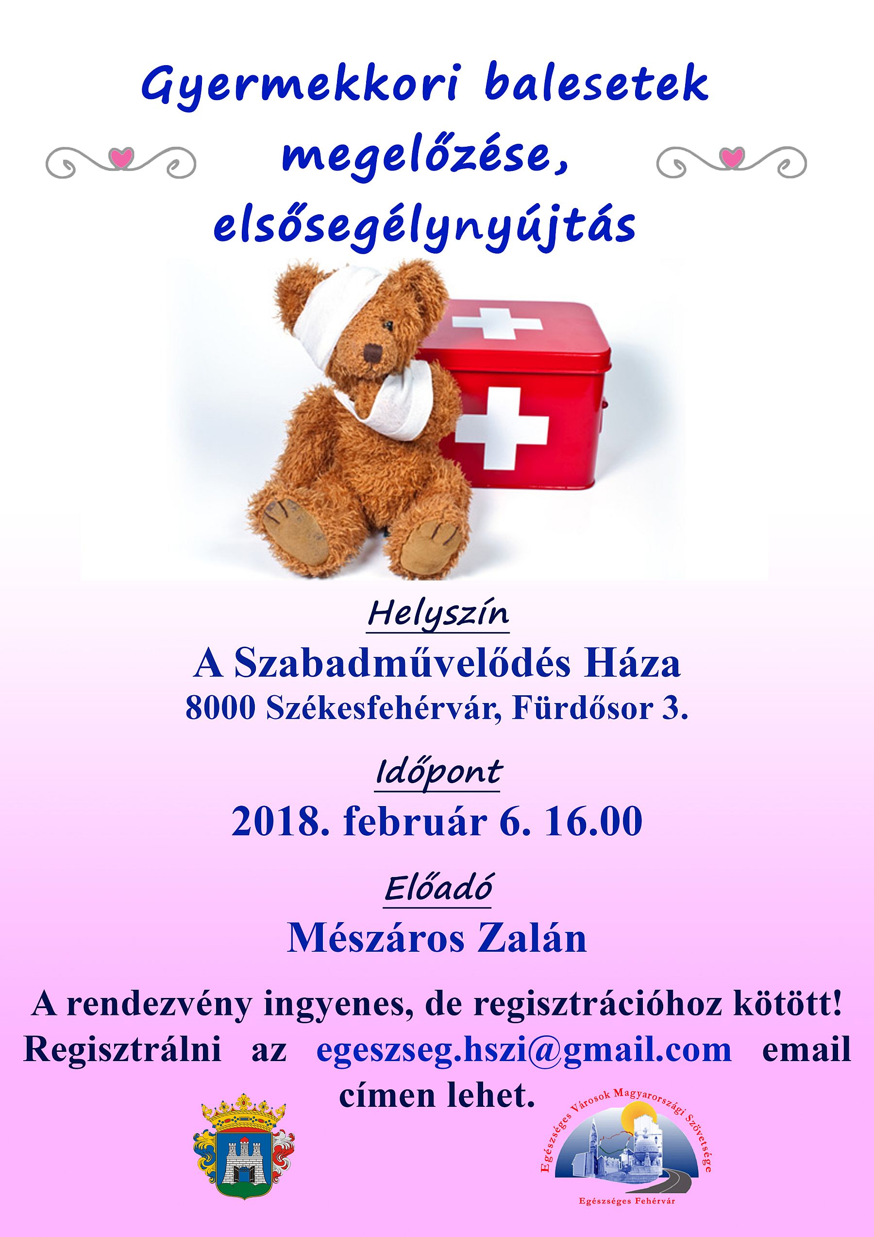 Gyermekkori balesetek - előadás megelőzésről, elsősegélynyújtásról